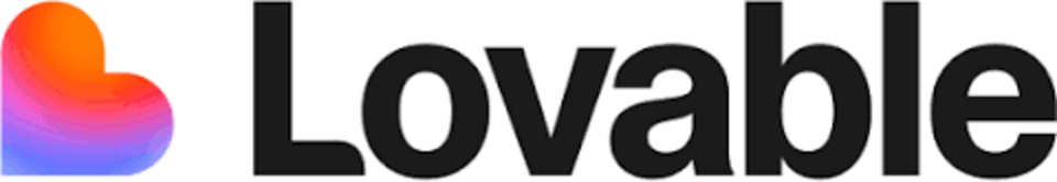 Lovable logo: a gradient heart mark beside the Lovable wordmark